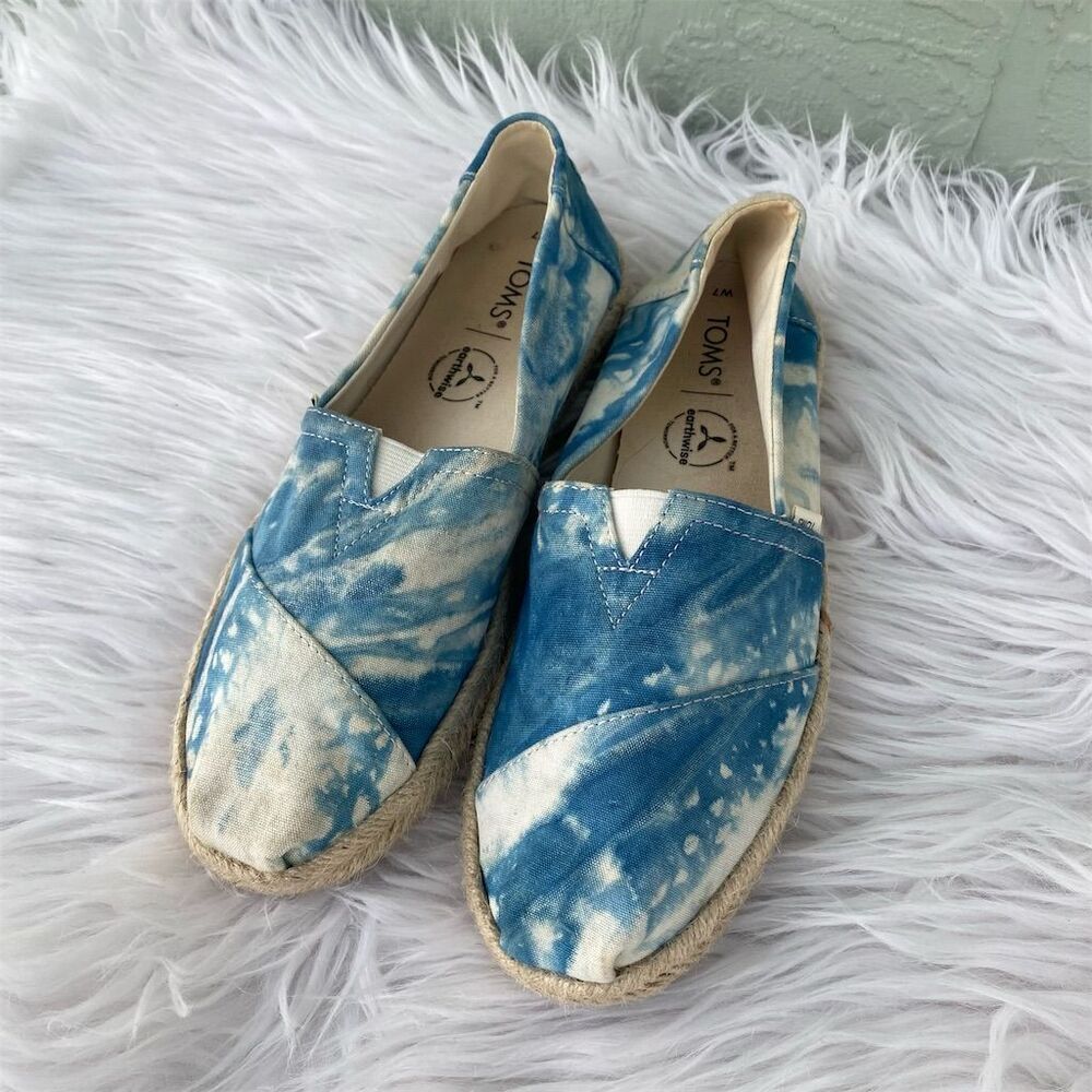 TOMS Women's Alpargata Rope Slip-On Shoes Multicolor Size 7 Tie-Dye
